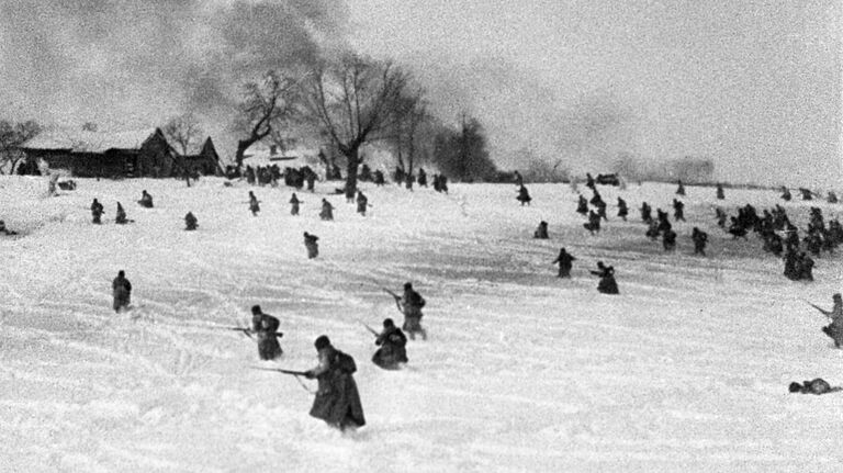 Кадр из документального фильма Разгром немецких войск под Москвой. Октябрь 1941 — январь 1942 гг. Контрнаступление Красной Армии под Москвой