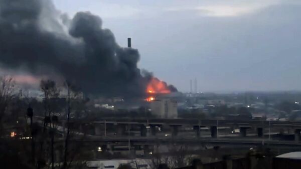 Пожар на ТЭЦ №5 в Киеве, Украина