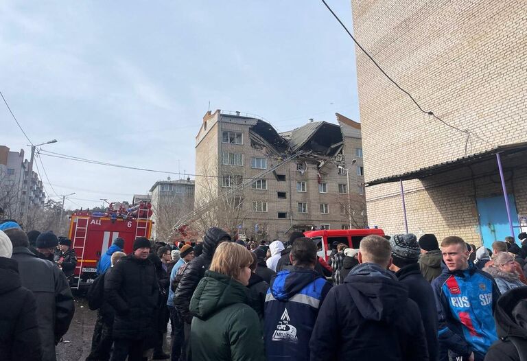 Жилой дом в поселке Антипиха под Читой, пострадавший в результате взрыва бытового газа