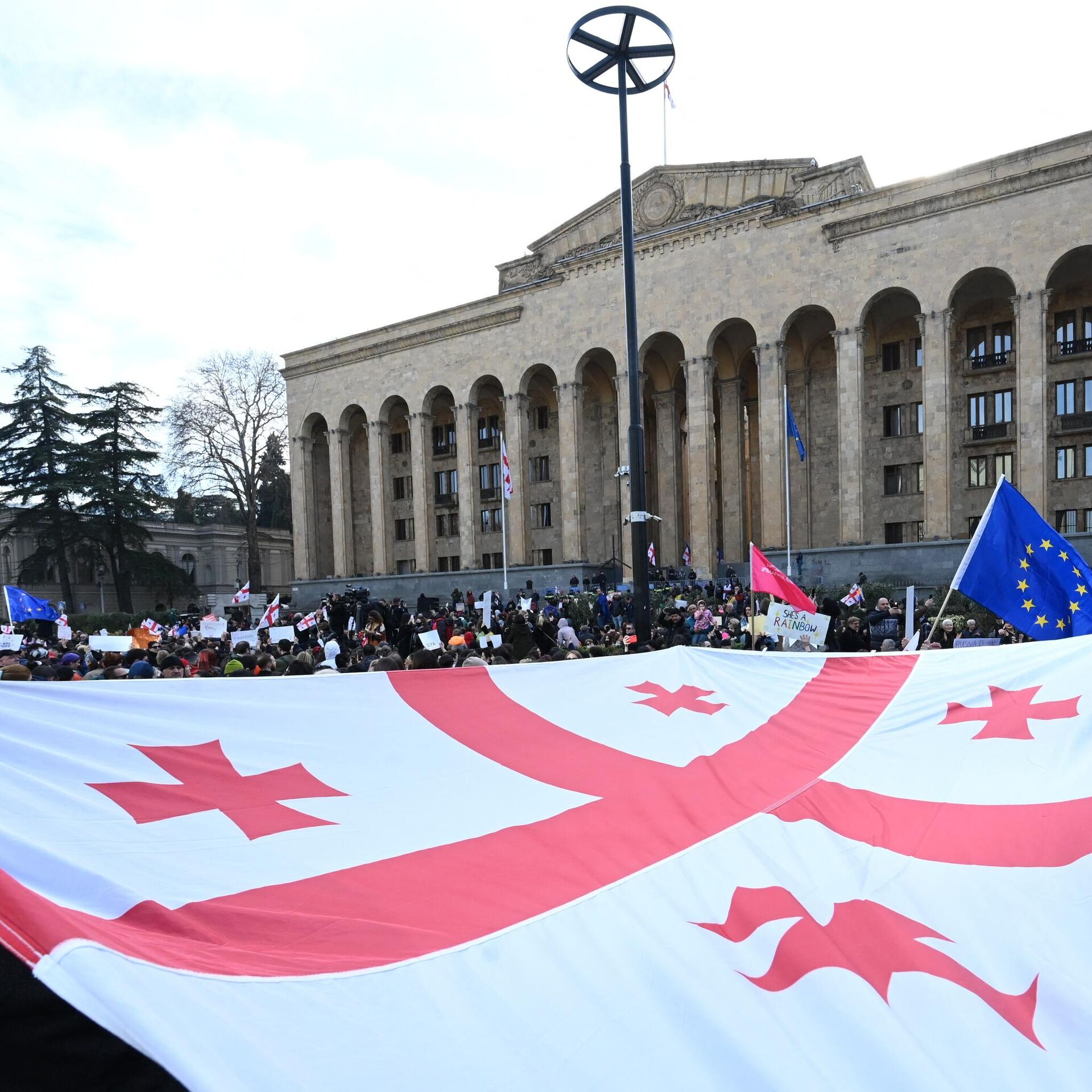 Грузинская оппозиция заявила, что продолжит протесты - РИА Новости,  09.03.2023