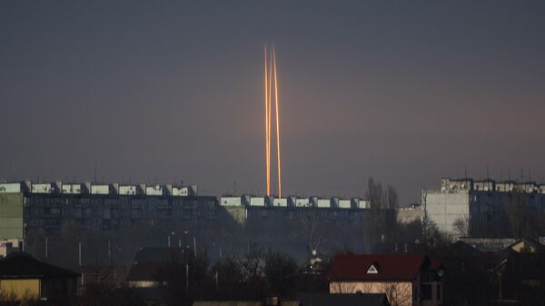 Вид из Харькова на запуск ракет