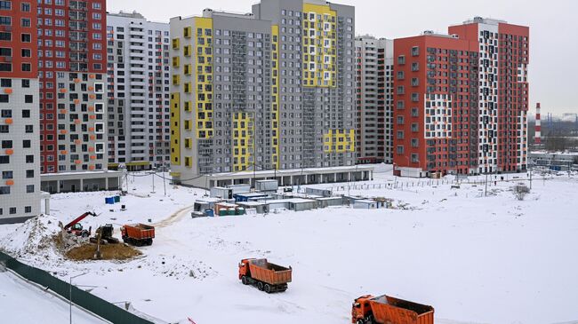 Многоэтажные дома на территории жилого комплекса Царицыно в Москве