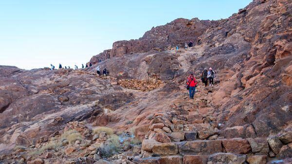 Паломники на горе Синай, Египет 