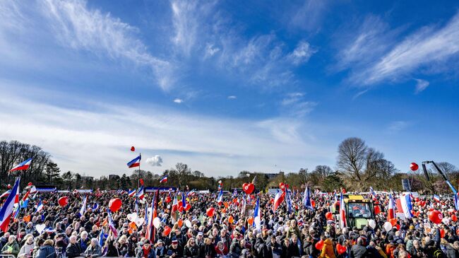 Акция протеста фермеров в Гааге