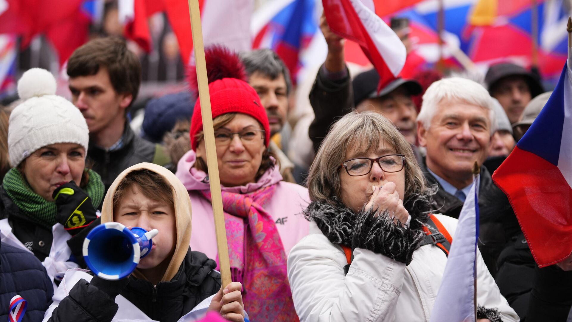 Демонстрация в Праге. 11 марта 2023 - РИА Новости, 1920, 11.03.2023