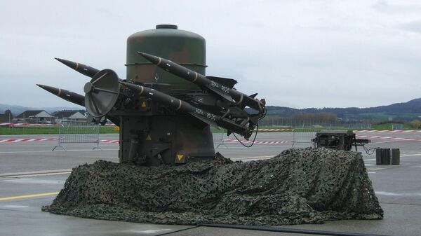 Зенитный ракетный комплекс Rapier армии Швейцарии на авиабазе Пайерн