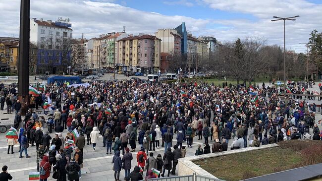 Акция за нейтралитет страны в украинском конфликте. София, Болгария