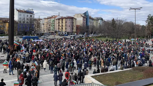 Акция за нейтралитет страны в украинском конфликте. София, Болгария