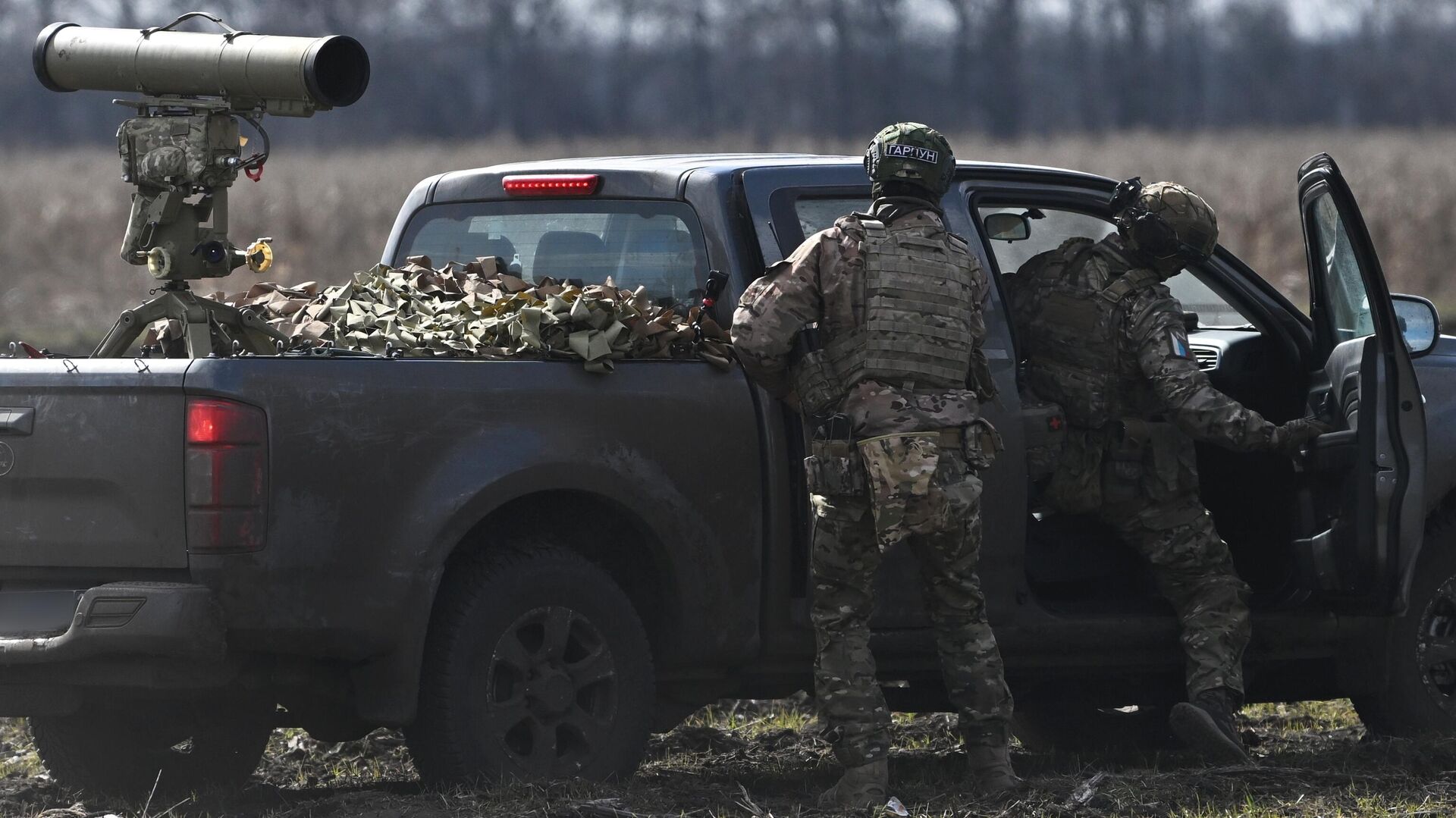 Российские военные на позициях в зоне проведения спецоперации1