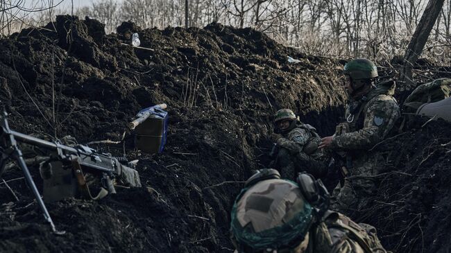 Украинские военные в районе Артемовска