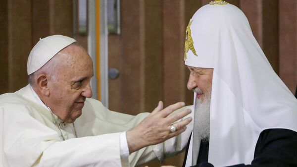 Папа Римский Франциск и Патриарх Московский и всея Руси Кирилл 