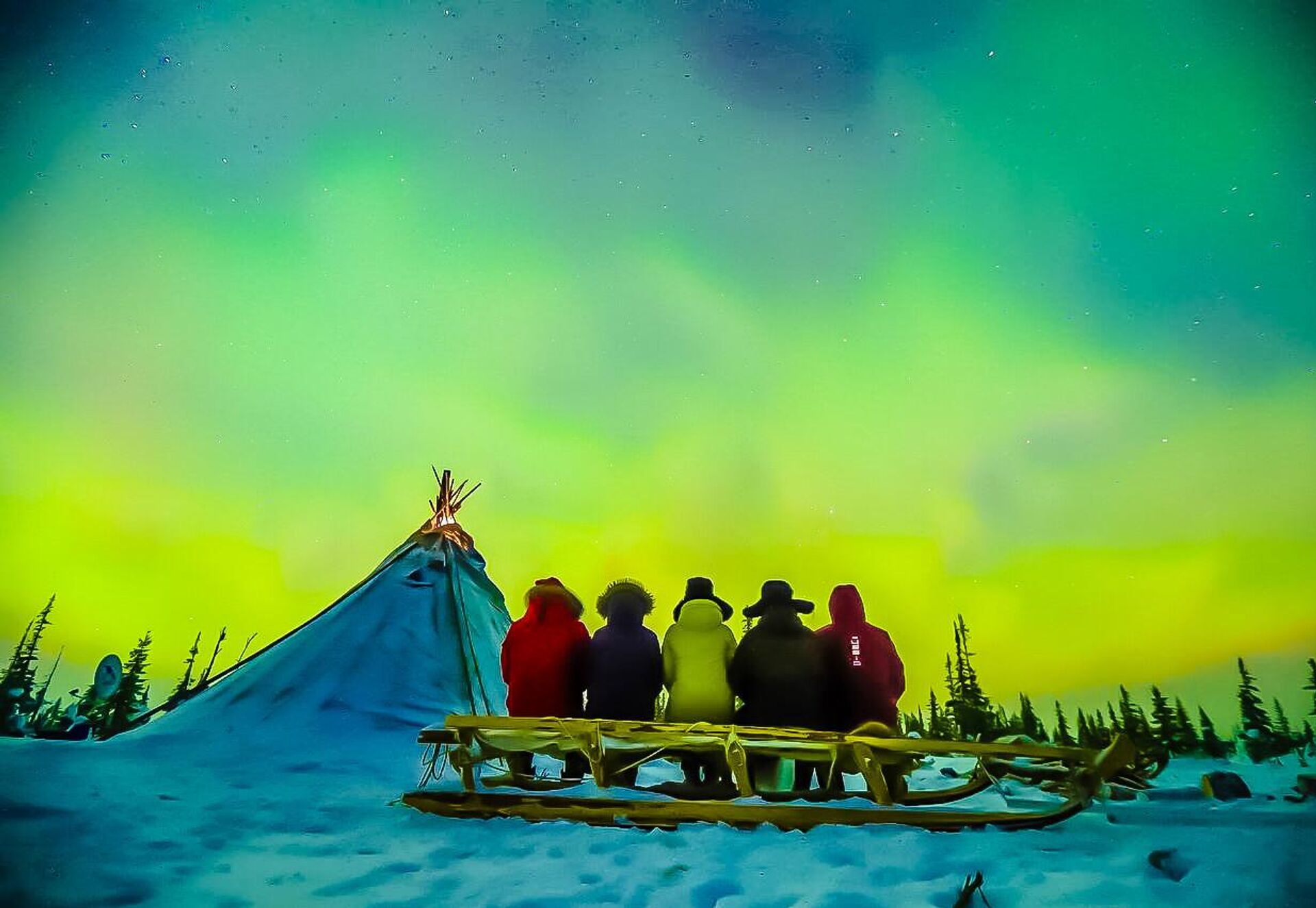 По пути переночевали у оленеводов в чуме, еще раз поймали северное сияние По пути переночевали у оленеводов в чуме, еще раз поймали северное сияние