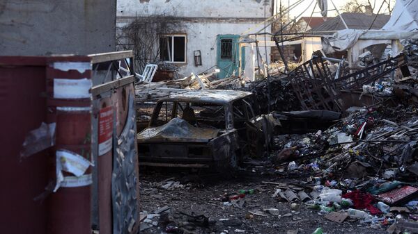 Разрушения в Волновахе ДНР в результате обстрела со стороны ВСУ