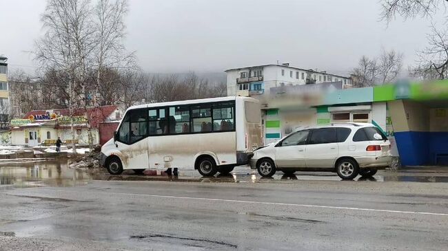 Место ДТП в Дальнегорске