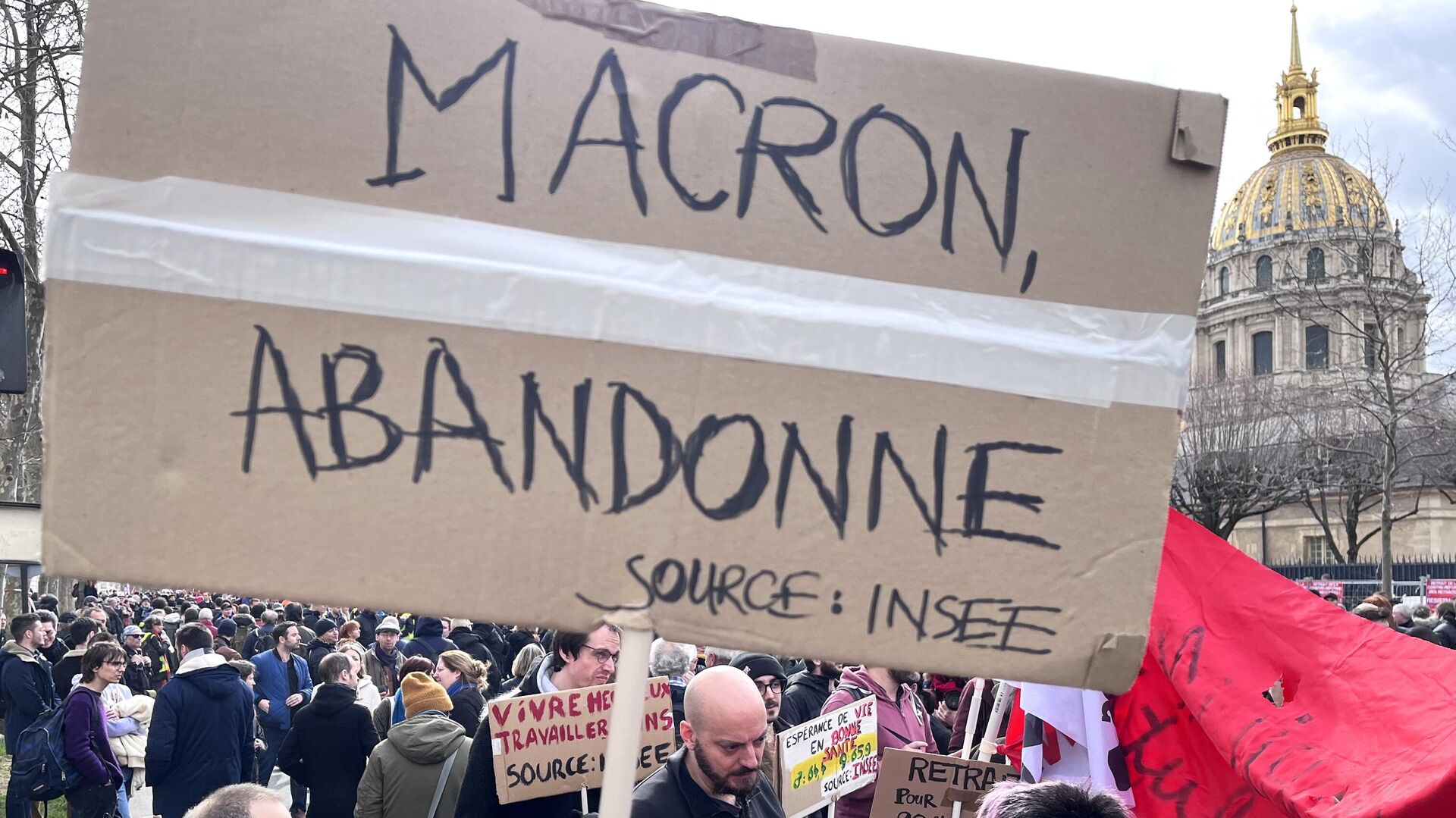 Participants of protest action against pension reform in Paris - RIA Novosti, 1920, 21.03.2023