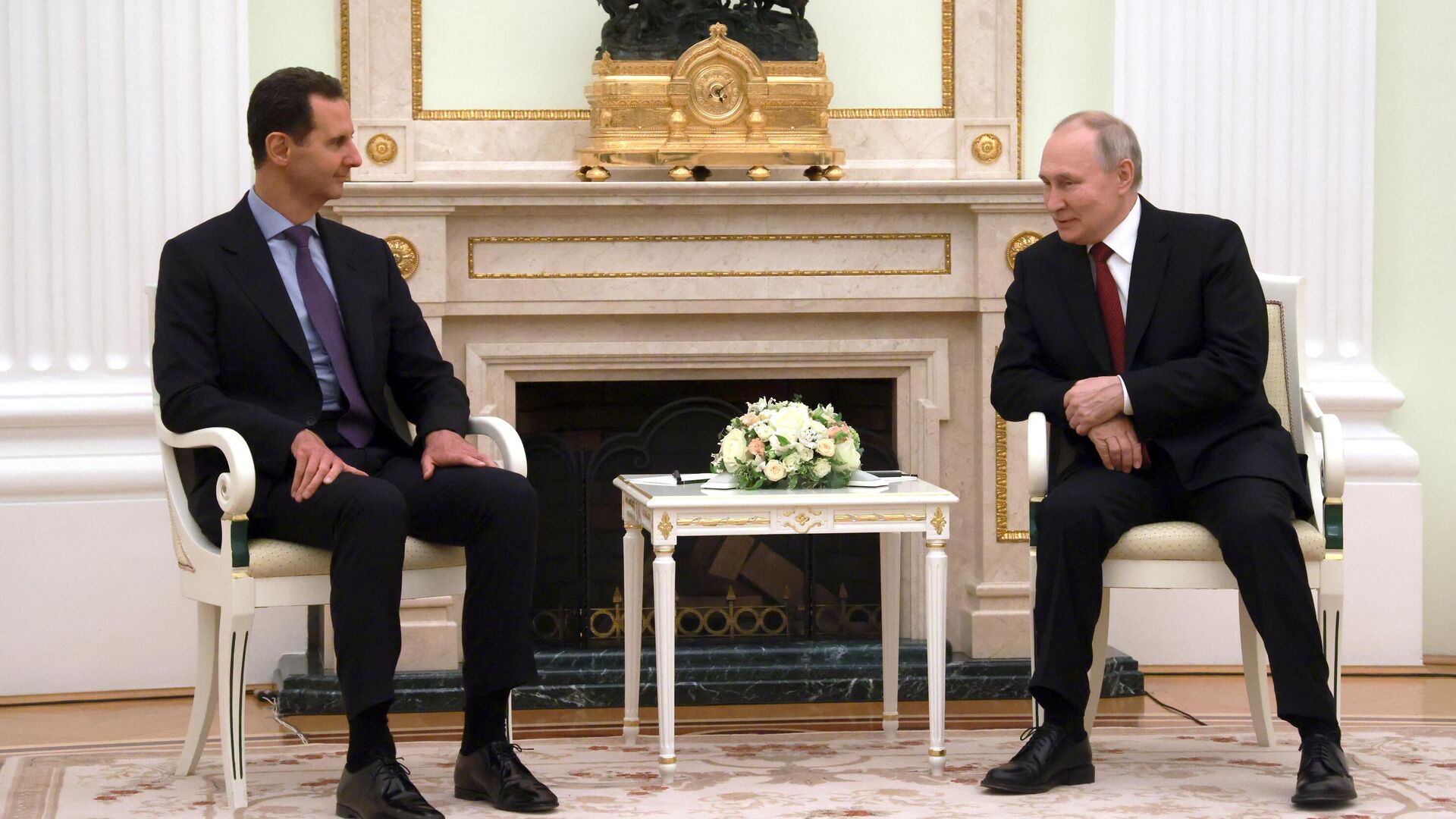 Президент России Владимир Путин и президент Сирии Башар Асад во время встречи - РИА Новости, 1920, 15.03.2023