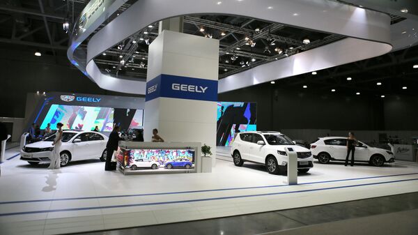 Стенд компании Geely (Китай) на Московском международном автомобильном салоне 