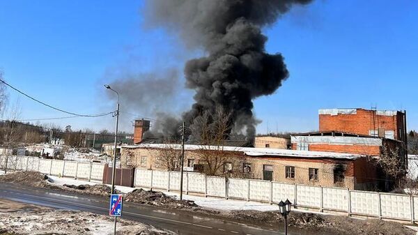 Возгорание в трех грузовых автомобилях в поселке Щапово в Новой Москве
