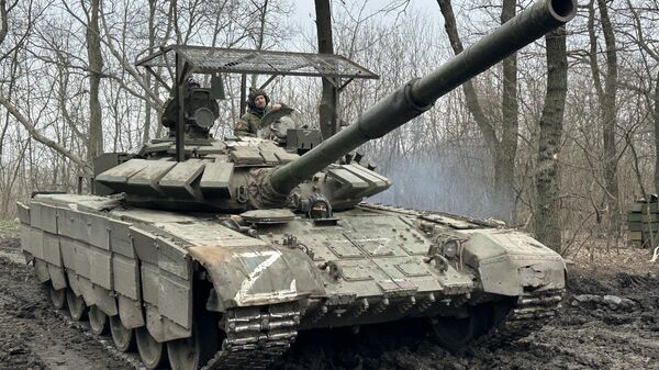 Танк Т-72Б3М на марьинском направлении