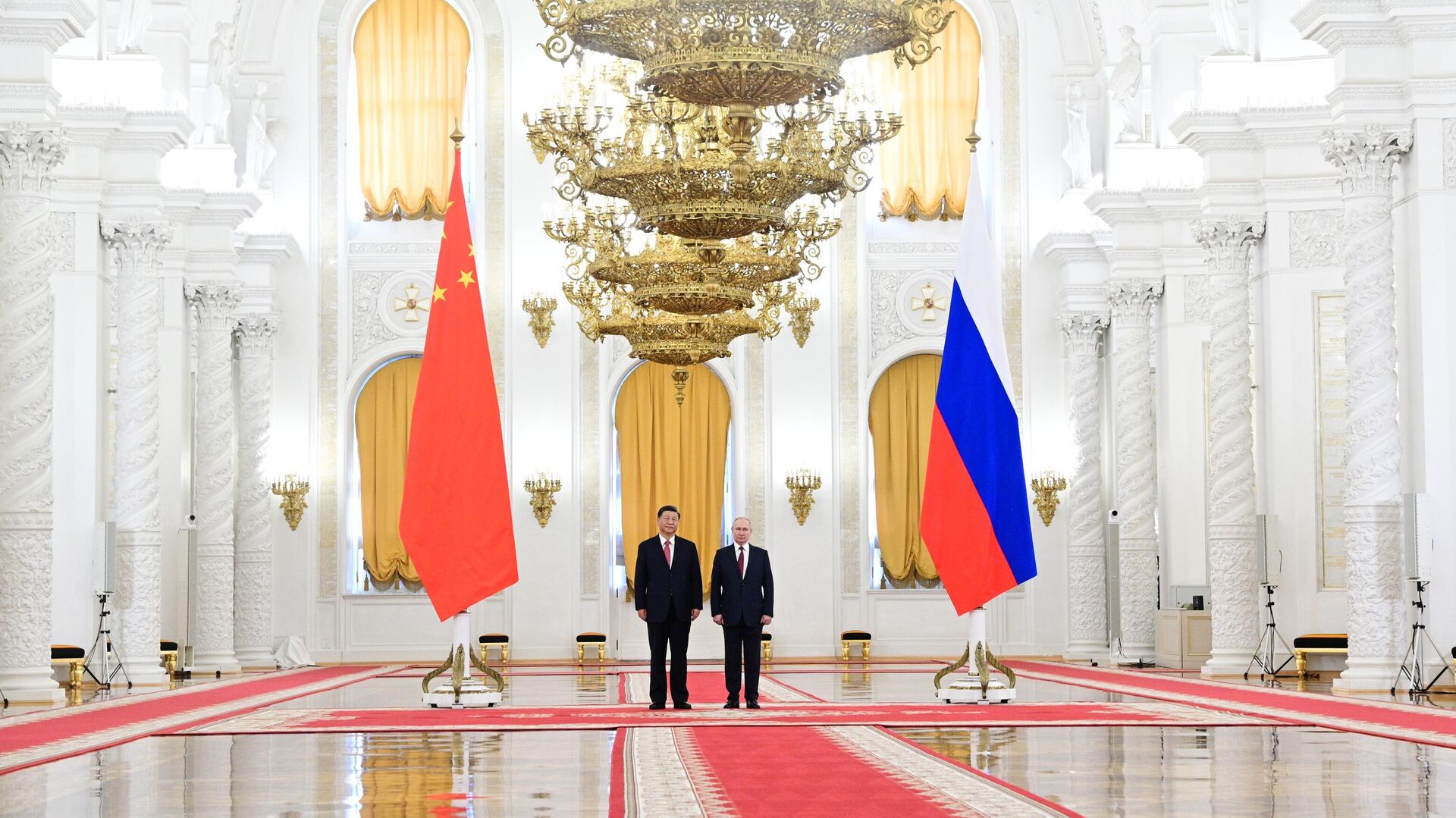 Встреча президента РФ В. Путина и председателя КНР Си Цзиньпина - РИА Новости, 1920, 21.03.2023