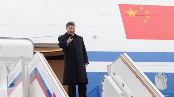 Председатель КНР Си Цзиньпин в аэропорту Внуково
