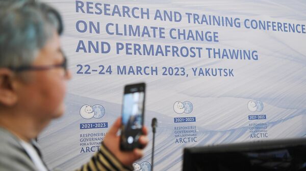 Участник международной конференции по вопросам изменения климата и таяния вечной мерзлоты в Якутске