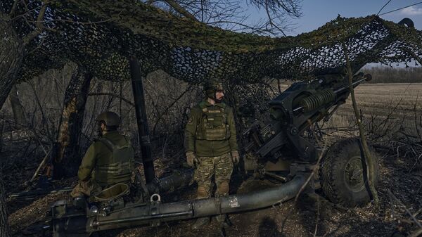 Военнослужащие ВС Украины на позиции в Артемовске (Бахмуте)