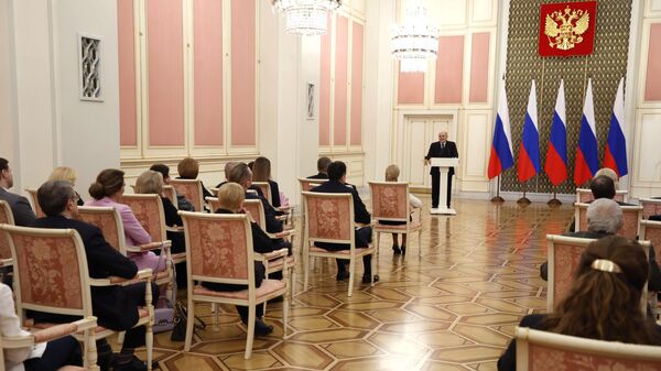 Председатель правительства РФ Михаил Мишустин на церемонии вручения премии Правительства в области культуры