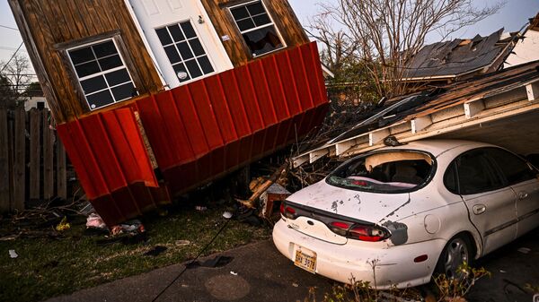 Последствия разрушительного шторма в штате Миссисипи