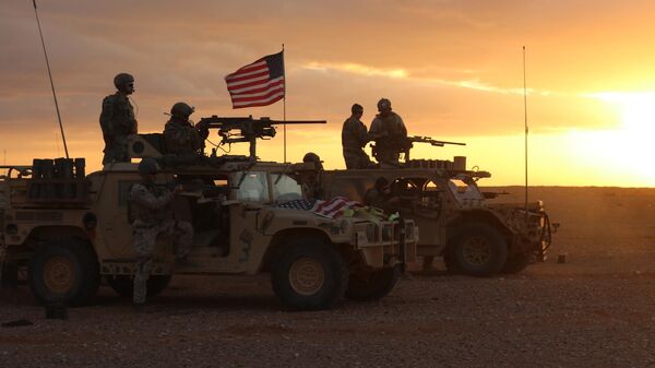 Американские военные на базе международной коалиции Эт-Танф в провинции Хомс, Сирия