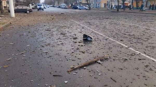 Кадры первых минут артобстрела Мелитополя украинскими боевиками