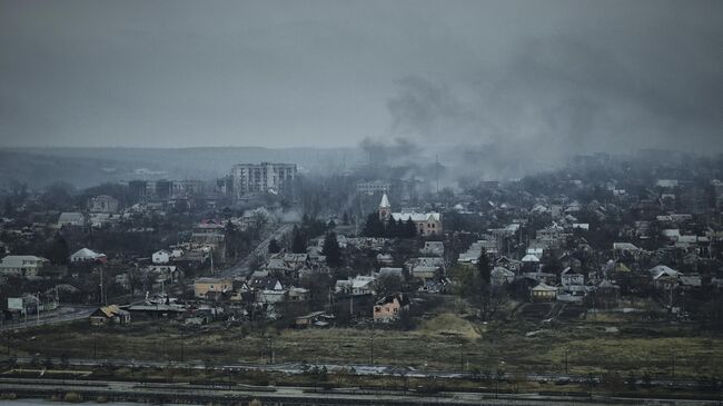 Дым в Артемовске