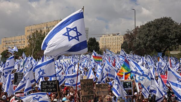 Акция протеста у здания парламента Израиля в Иерусалиме