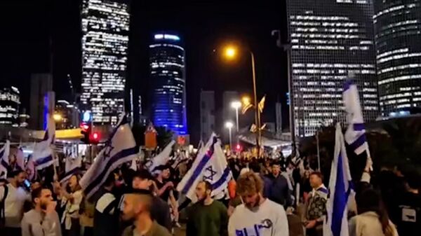 Митинг противников судебной реформы в Тель-Авиве