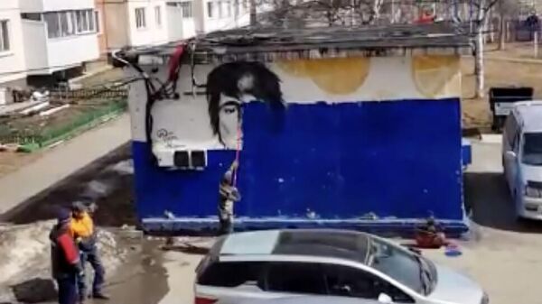 В Южно-Сахалинске закрасили граффити с Земфирой*