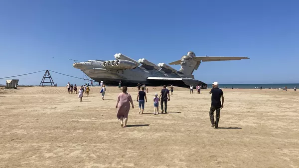 Экраноплан Лунь под Дербентом