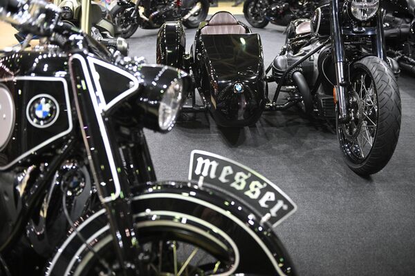 Мотоциклы на Международной выставке Мотовесна в Экспоцентре на Красной Пресне