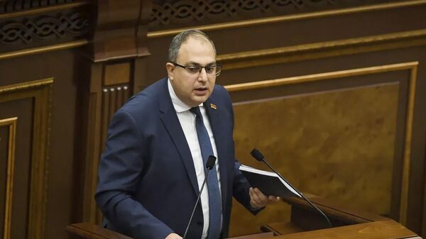 Владимир Варданян на заседании парламента Армении