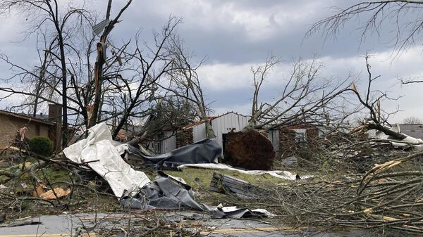 Последствия торнадо в городе Литл-Рок, штат Арканзас