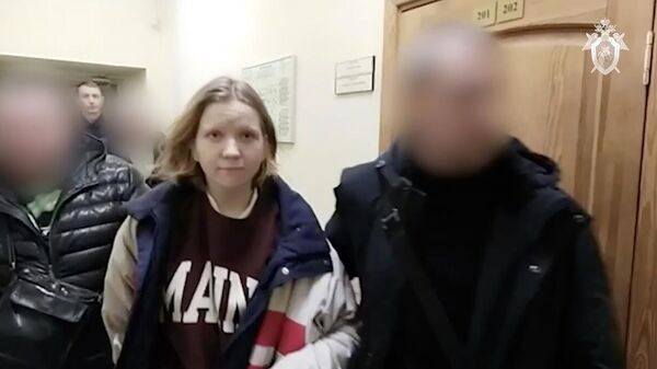 Задержанная Дарья Трепова. Кадр видео