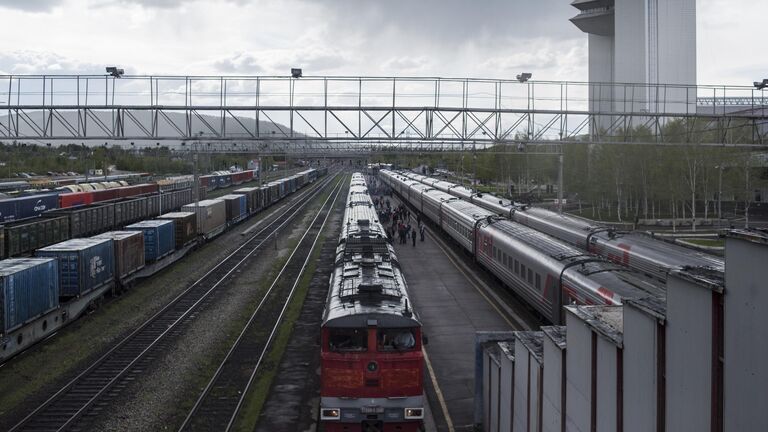 Железнодорожный вокзал в городе Тында