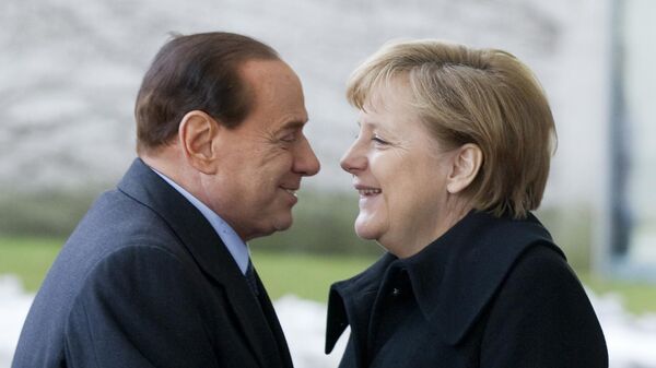 Премьер-министр Италии Сильвио Берлускони и канцлер Германии Ангела Меркель в Берлине, Германия. 12 января 2011 года