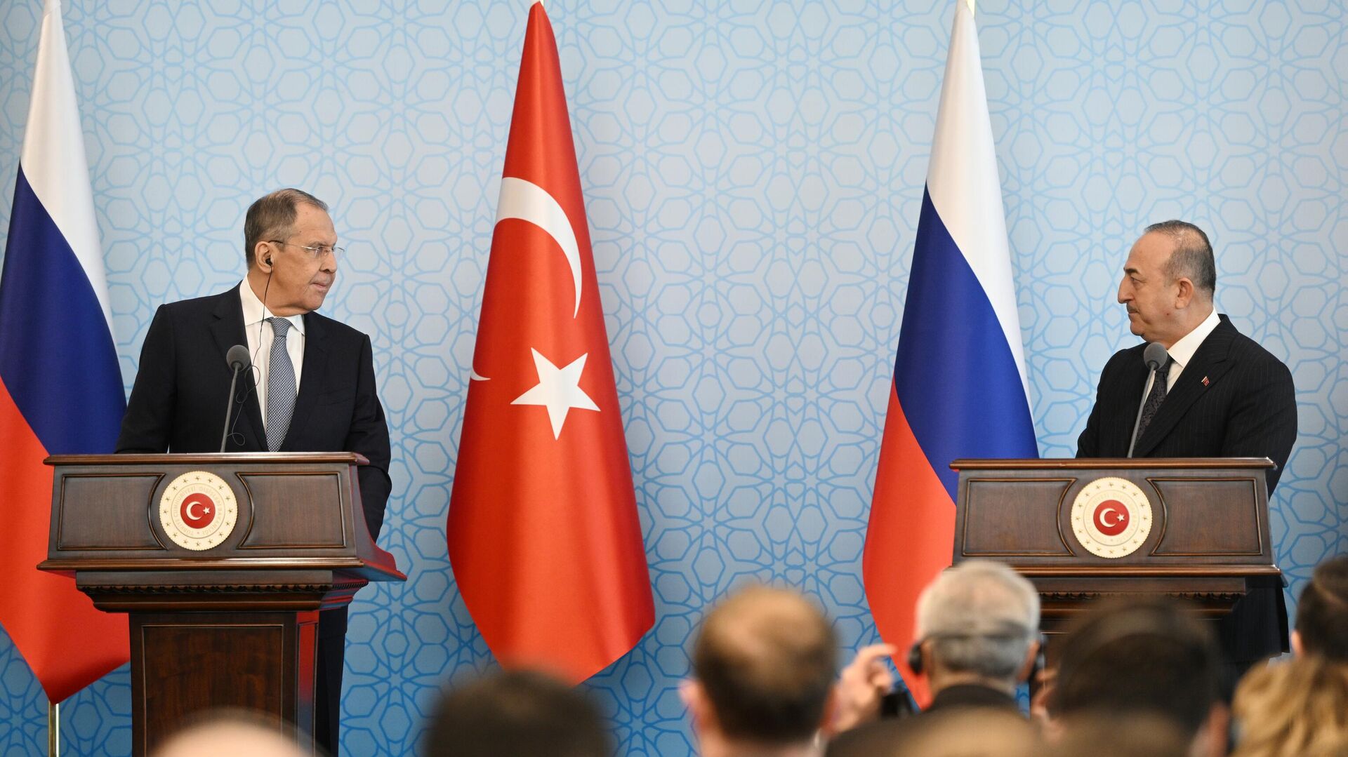 Russian Foreign Minister Sergei Lavrov and Turkish Foreign Minister Mevlüt Çavuşoğlu - RIA Novosti, 1920, 04/10/2023