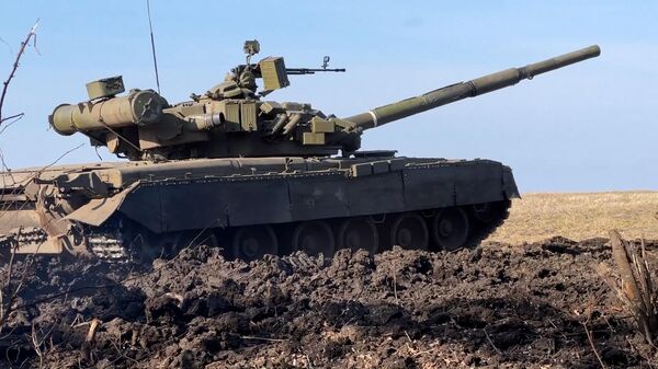 Боевая работа экипажей танков Т-80 Западного военного округа