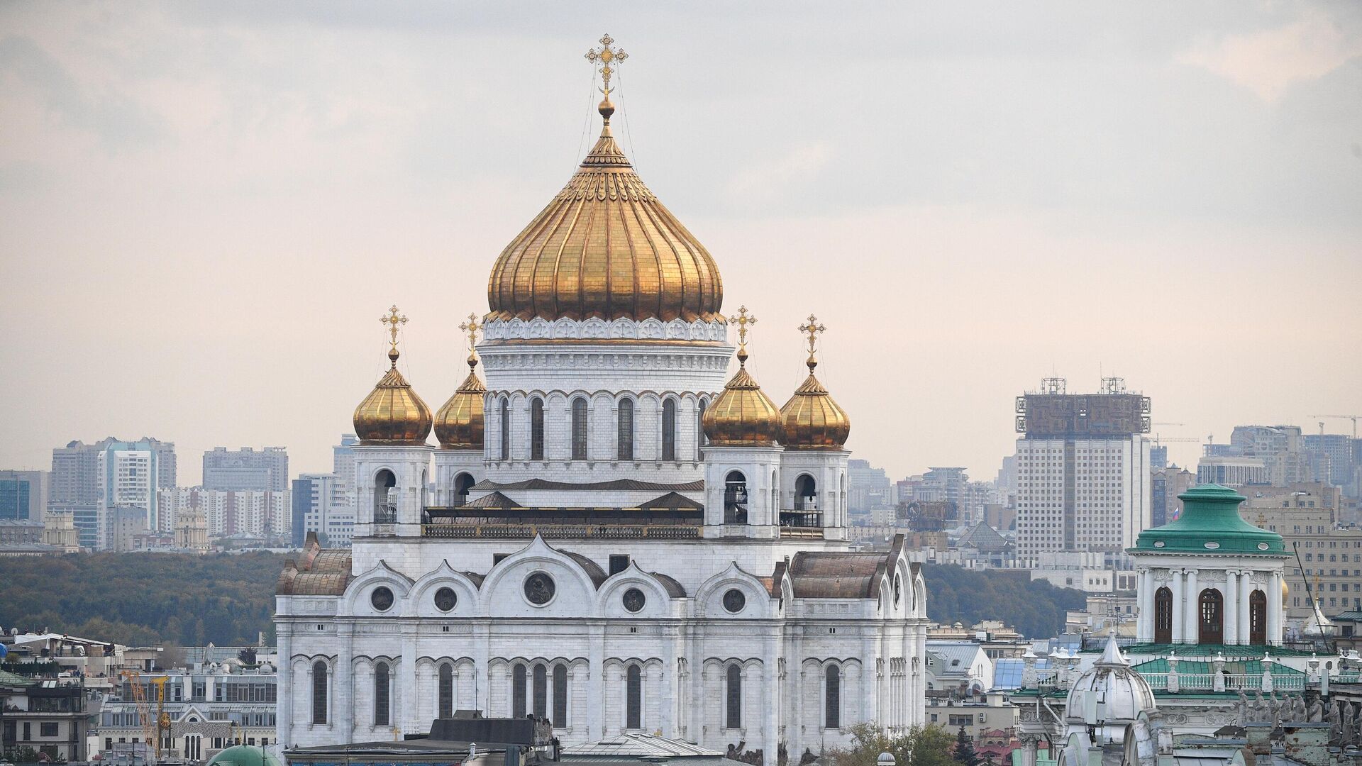 Вид на Храм Христа Спасителя в Москве - РИА Новости, 1920, 14.04.2023