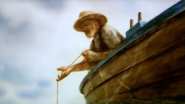 Кадр из мультфильма Старик и море