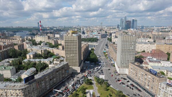 Вид на улицу Смоленская в Москве