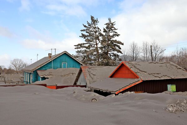 Последствия извержения вулкана Шивелуч в Усть-Камчатском районе