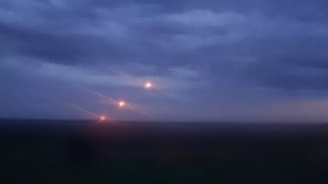 Кадры поражения огневых позиций украинских военных при помощи термитных снарядов