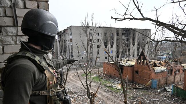 Боец ЧВК Вагнер в Артёмовске